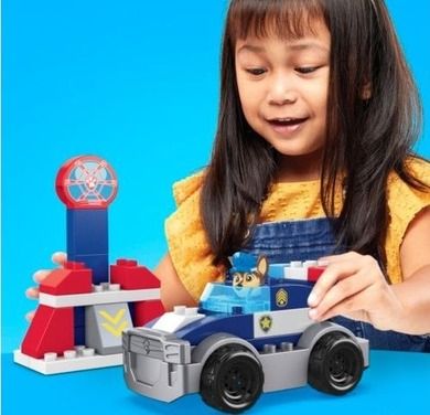 Mega Bloks, Paw Patrol, Chase, masina si figurina, set de constructie, 31 piese