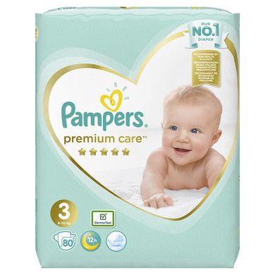 Pampers Premium Care, scutece marimea 3, 5-9 kg, 80 buc.