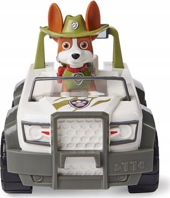 Paw Patrol, Tracker, Jungle Cruiser, vehicul cu figurina