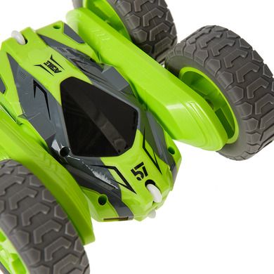 Smiki, Stunt Car, masinuta de cascadorii, vehicul cu telecomanda, verde-negru