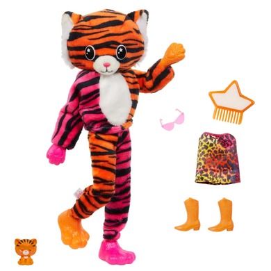 Barbie, Cutie Reveal, Tigru, papusa de serie Jungla