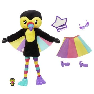 Barbie, Cutie Reveal, Tucan, papusa de serie Jungla