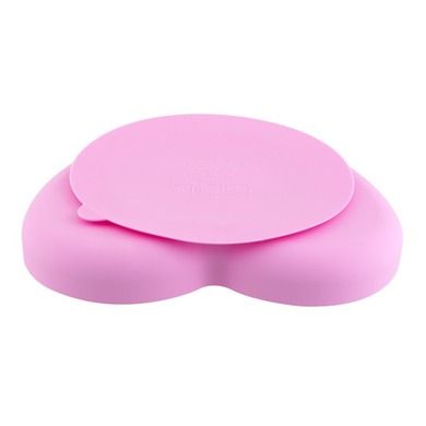 Chicco, farfurie din silicon cu ventuza, roz, 9m+