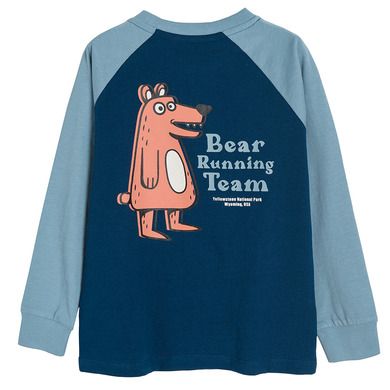 Cool Club, Bluza cu maneca lunga pentru baieti, albastru-bleumarin, imprimeu urs