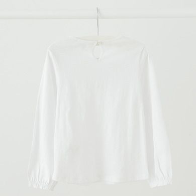 Cool Club, Bluza cu maneca lunga pentru fete, alb, imprimeu flori