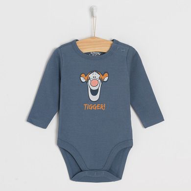 Cool Club, Body cu maneca lunga pentru baieti, albastru, bleumarin, imprimeu Winnie the Pooh, set, 3 buc.