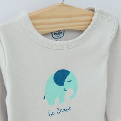 Cool Club, Body cu maneca lunga pentru baieti, mix, imprimeu Be brave, set 3 buc.