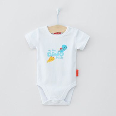 Cool Club, Body cu maneca scurta pentru baieti, bumbac organic, mix de culori, Fisher-Price, set 3 buc.