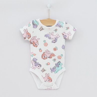 Cool Club, Body cu maneca scurta pentru fete, mix de culori, imprimeu My Little Pony, set 3 buc.