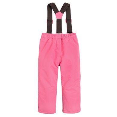 Cool Club, Pantaloni de schi cu bretele pentru fete, roz, imprimeu Girls rule