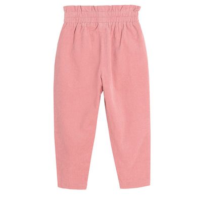 Cool Club, Pantaloni reiati din material textil pentru fete, roz, imprimeu iepuras