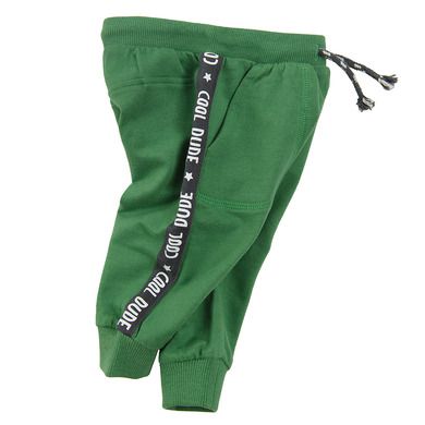 Cool Club, Pantaloni trening pentru baieti, verde, imprimeu Cool dude