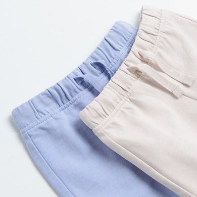 Cool Club, Pantaloni trening pentru fete, bej deschis, violet, set 2 buc.