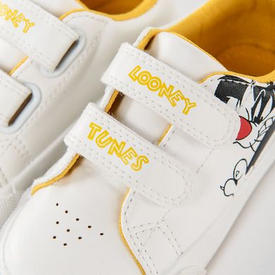 Cool Club, Pantofi sport pentru baieti, alb, imprimeu Looney Tunes