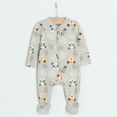 Cool Club, Pijama tip salopeta pentru baieti, gri, menta verde, set, 2 buc.