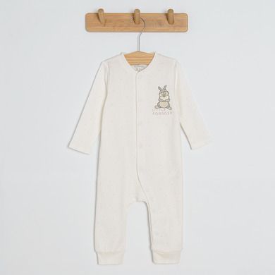 Cool Club, Pijama tip salopeta pentru fete, ecru, roz, imprimeu Bambi, set 3 buc.