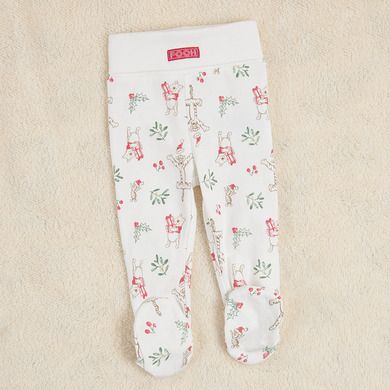 Cool Club, Set pentru bebelusi, Body cu maneca lunga, Pantaloni cu botosei, Caciula, Baveta, ecru, imprimeu Winnie the Pooh