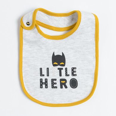 Cool Club, Set pentru copii, Body cu maneca scurta, Salopeta cu botosei, Pantaloni cu botosei, Caciula, Baveta, Patura, mix, imprimeu Batman