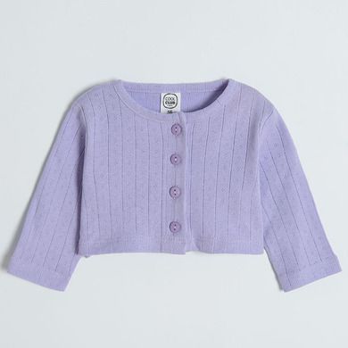 Cool Club, Set pentru fete, Body-rochie cu maneca scurta, Bolero, Bentita, ecru, violet