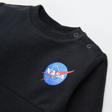 Cool Club, Trening pentru baieti, negru, imprimeu NASA