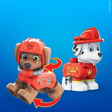 Mega Bloks, Paw Patrol, Marshall, masina si figurina, set de constructie, 34 piese