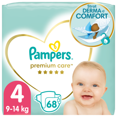 Pampers Premium Care, scutece marimea 4, 9-14 kg, 68 buc.