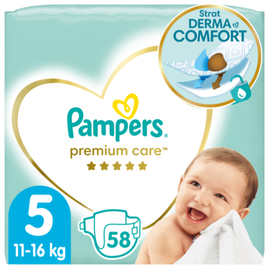 Pampers Premium Care, scutece marimea 5, 11-16 kg, 58 buc.