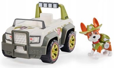 Paw Patrol, Tracker, Jungle Cruiser, vehicul cu figurina