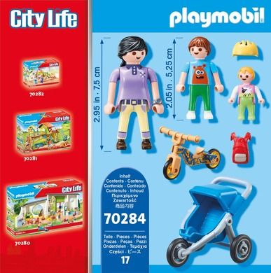 Playmobil, City Life, Mama cu copii, 70284