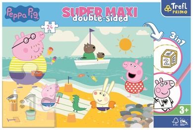 Trefl, Purcelusa Peppa, Super Maxi, puzzle, 24 piese