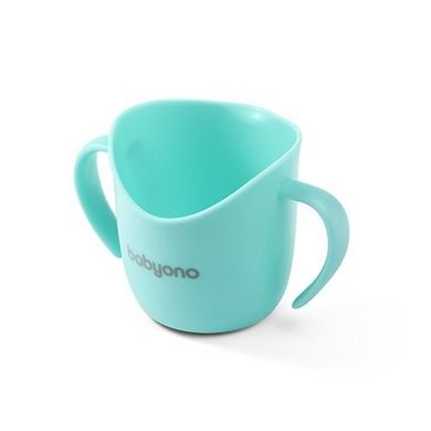 BabyOno, Flow, cana ergonomica pentru copii, 120 ml, celadon