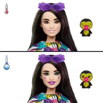 Barbie, Cutie Reveal, Tucan, papusa de serie Jungla