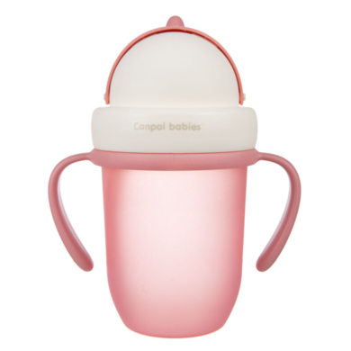 Canpol babies, canita cu pai, roz, 210 ml