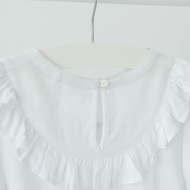 Cool Club, Bluza cu maneca lunga si volanase pentru fete, alb