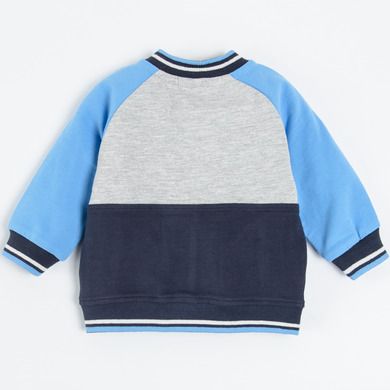 Cool Club, Bluza cu nasturi pentru baieti, gri-bleumarin, imprimeu Monster