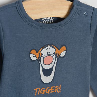 Cool Club, Body cu maneca lunga pentru baieti, albastru, bleumarin, imprimeu Winnie the Pooh, set, 3 buc.