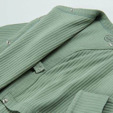 Cool Club, Body cu maneca lunga pentru bebelusi, din tricot striat, verde
