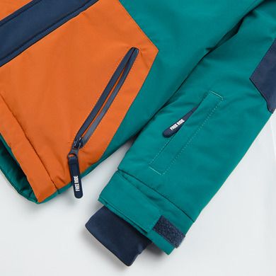 Cool Club, Geaca de schi cu gluga pentru baieti, verde-bleumarin