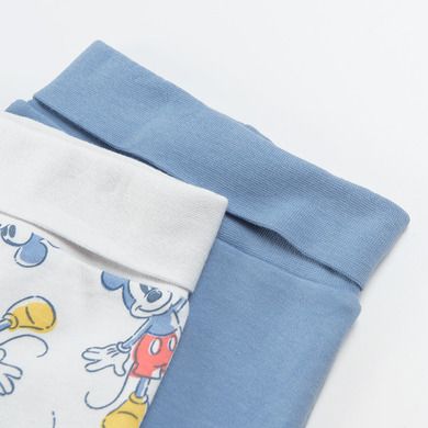 Cool Club, Pantaloni cu botosei pentru baieti, mix de culori, imprimeu Mickey Mouse, set 2 buc.