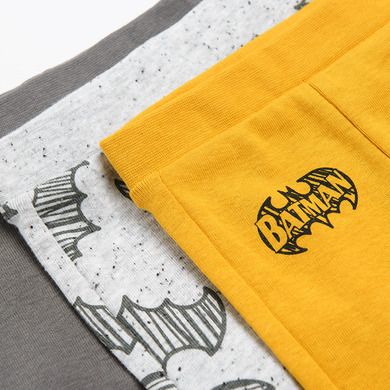 Cool Club, Pantaloni trening pentru baieti, galben, gri, imprimeu Batman, set 3 buc.