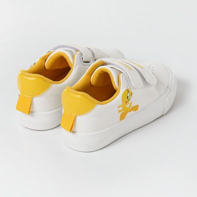 Cool Club, Pantofi sport pentru baieti, alb, imprimeu Looney Tunes