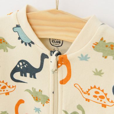 Cool Club, Pijama tip salopeta pentru baieti, mix de culori, imprimeu dinozauri, set 2 buc.