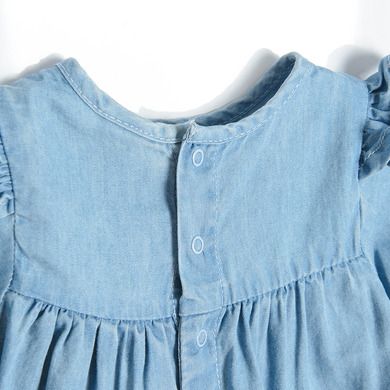 Cool Club, Rochie cu maneca lunga si volanase pentru fete, denim