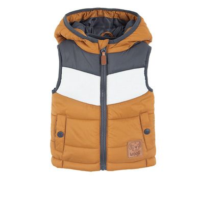 Cool Club, Set pentru baieti, vesta cu gluga, bluza polar cu fermoar, gri-maro