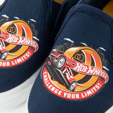 Cool Club, Tenisi slip-on baieti, culoare bleumarin, imprimeu Hot Wheels