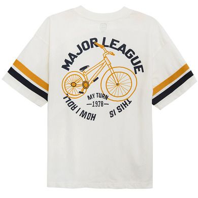 Cool Club, Tricou pentru baieti, ecru, imprimeu Major league