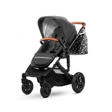 Kinderkraft, Prime, carucior multifunctional 2in1, negru + geanta Mommy Bag