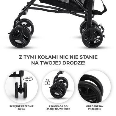 Kinderkraft, Tik, carucior umbrela, Stone Grey