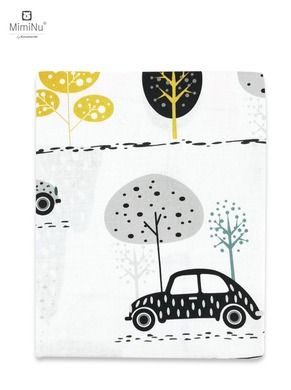 MimiNu, Calatoria copiilor, cearceaf din bumbac cu elastic, 60-120 cm