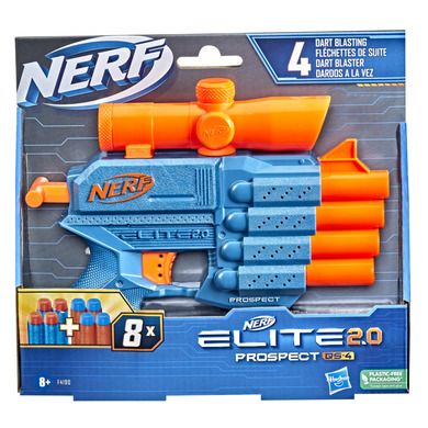 Nerf Elite 2.0, Prospect QS-4, blaster si 8 proiectile